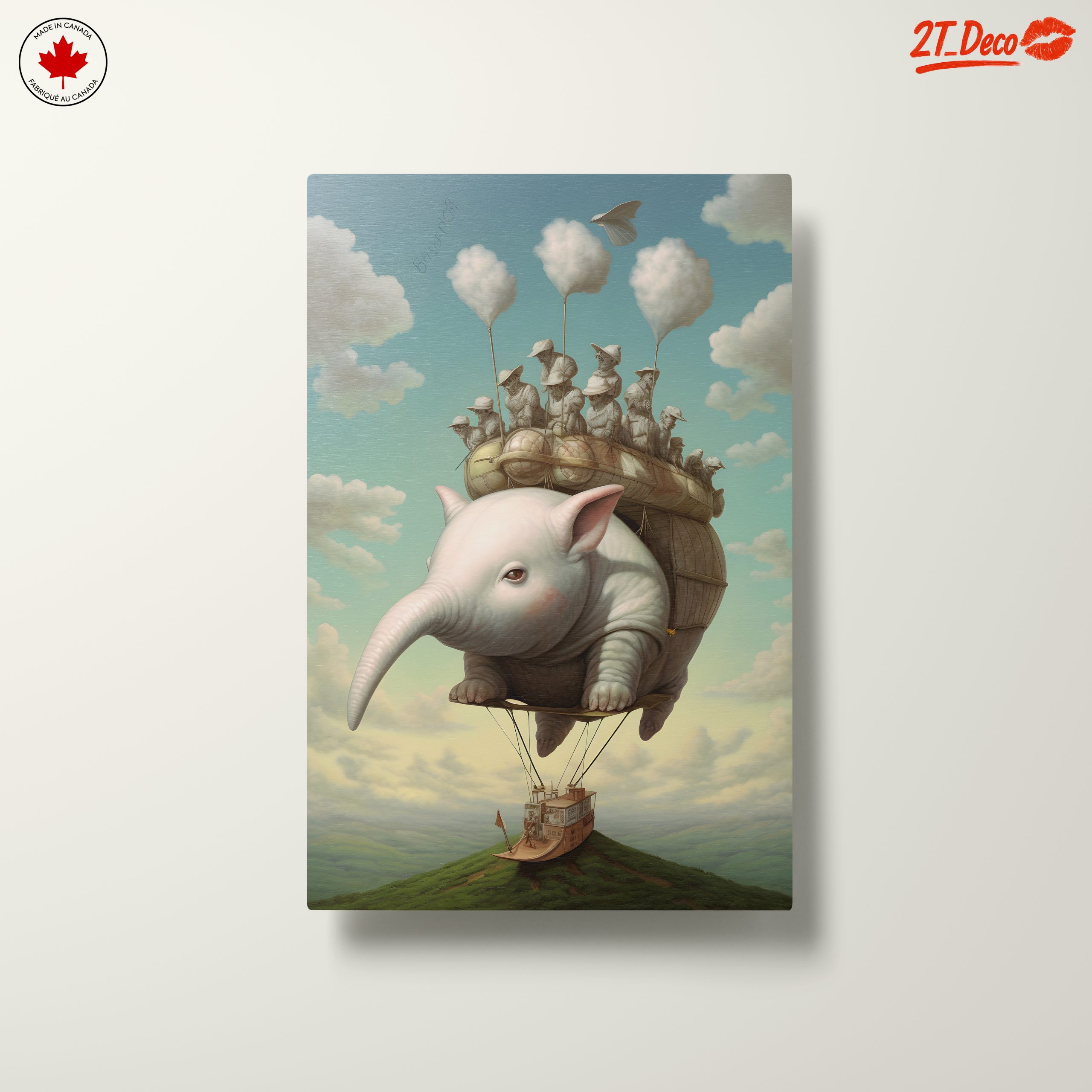 Whimsical Flying Elephant with Balloon - Image 10