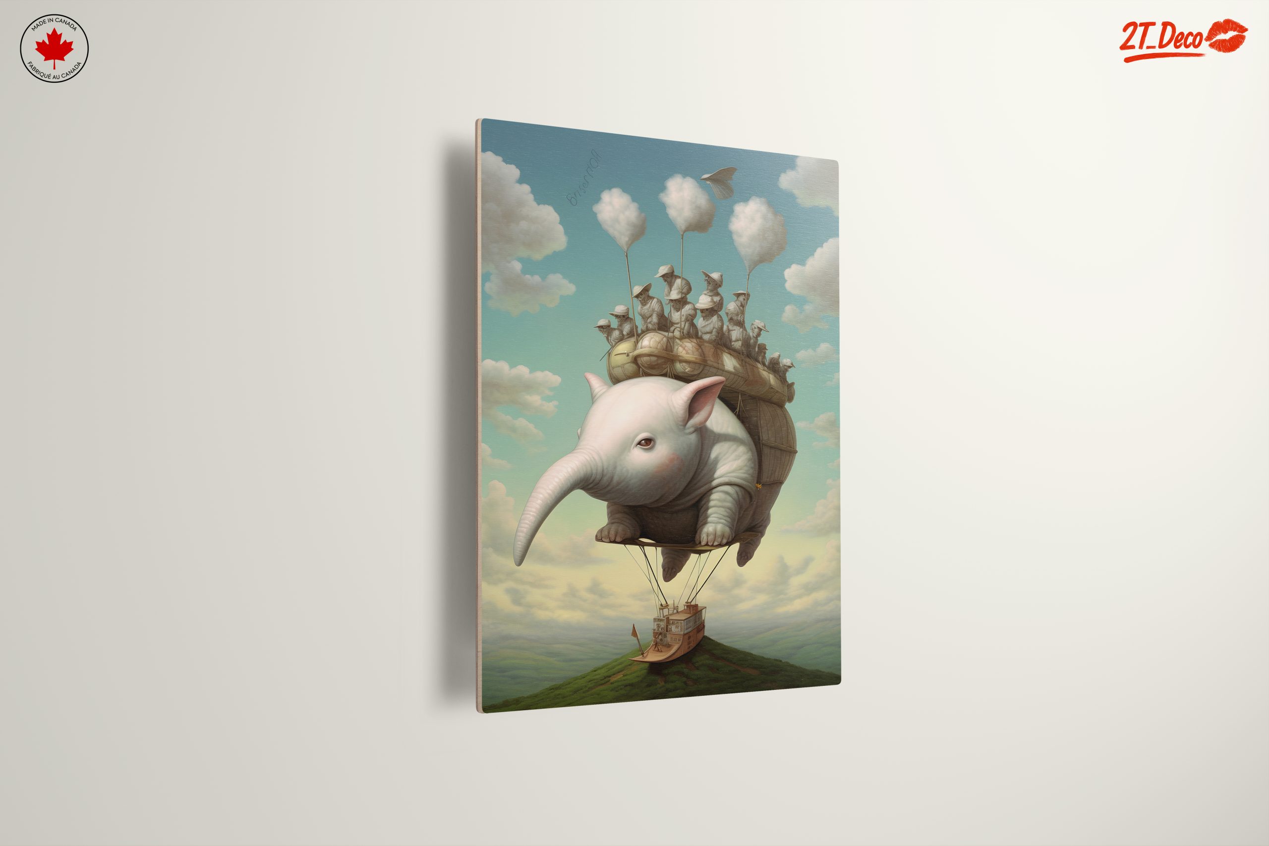 Whimsical Flying Elephant with Balloon - Image 13