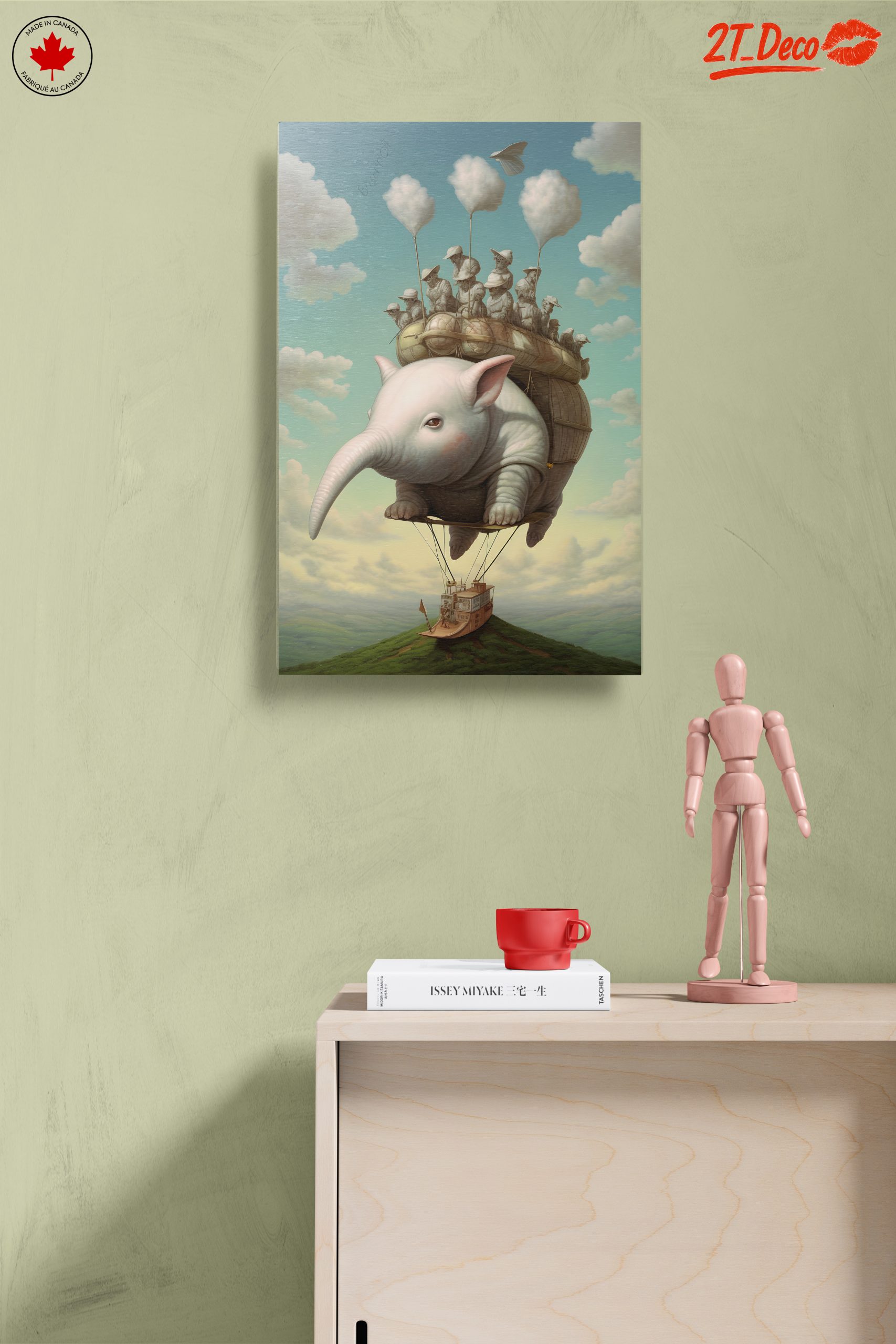 Whimsical Flying Elephant with Balloon - Image 14