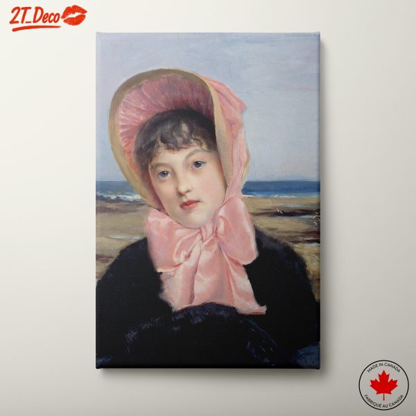 Elegant Portrait of a Young Woman by the Sea