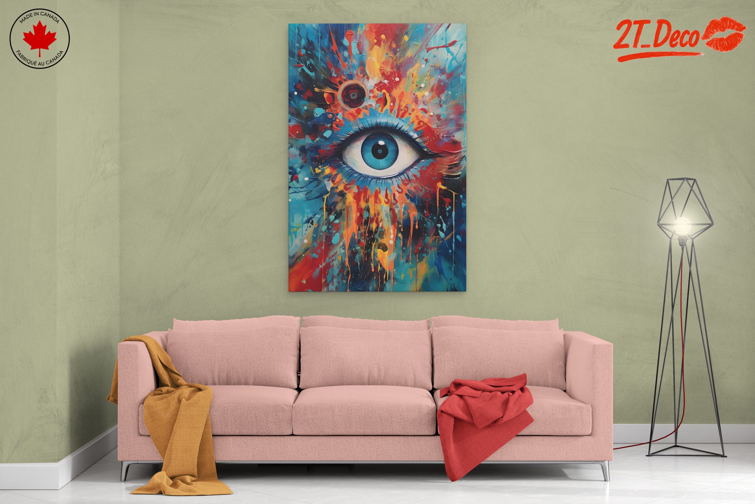 Vibrant Colorful Eye Portrait - Image 2