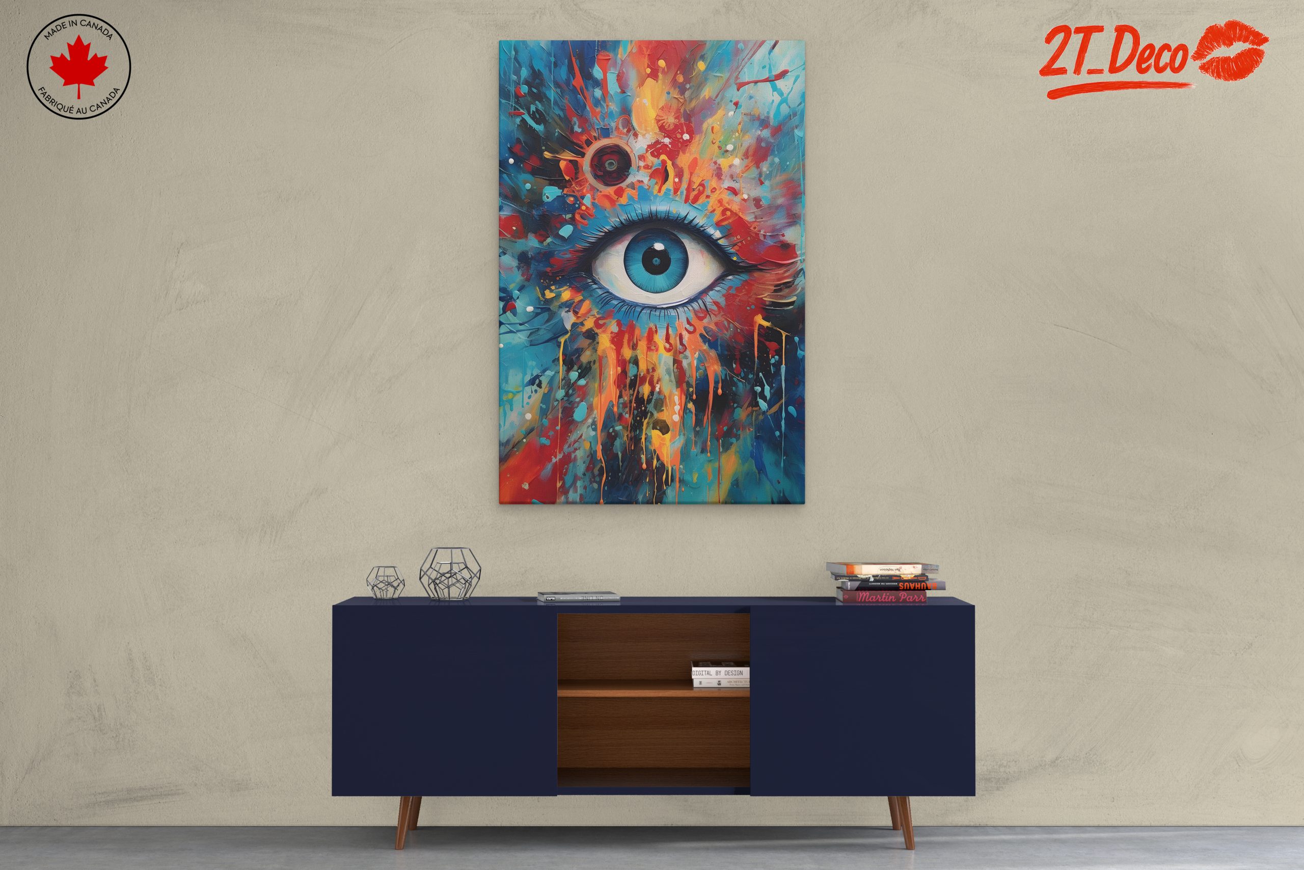 Vibrant Colorful Eye Portrait - Image 3