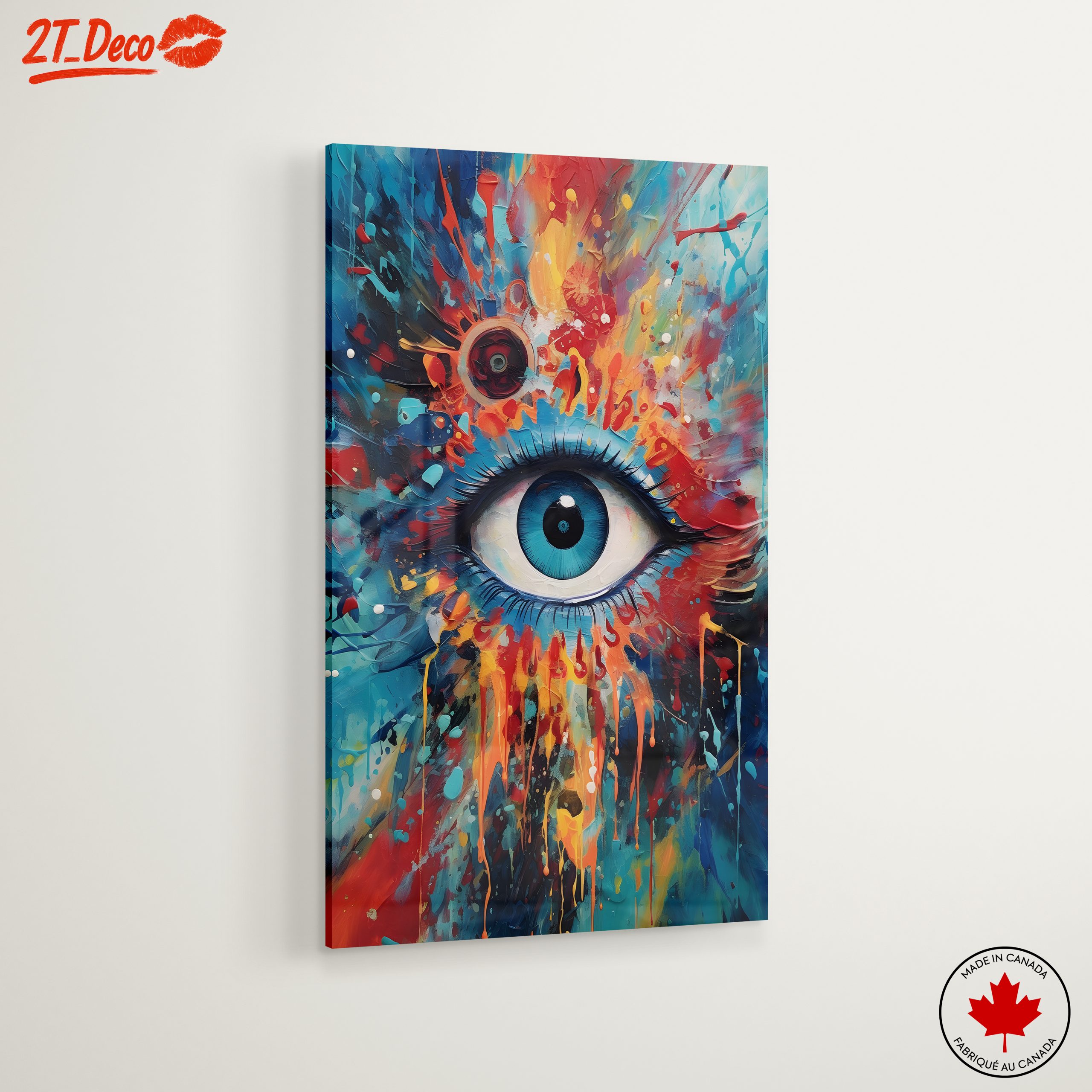 Vibrant Colorful Eye Portrait - Image 6