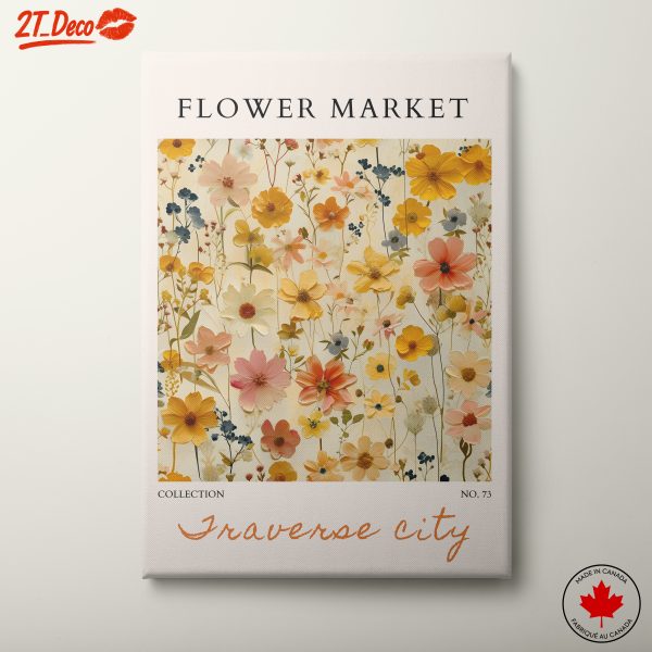 Flower Market Art for Home Decoration