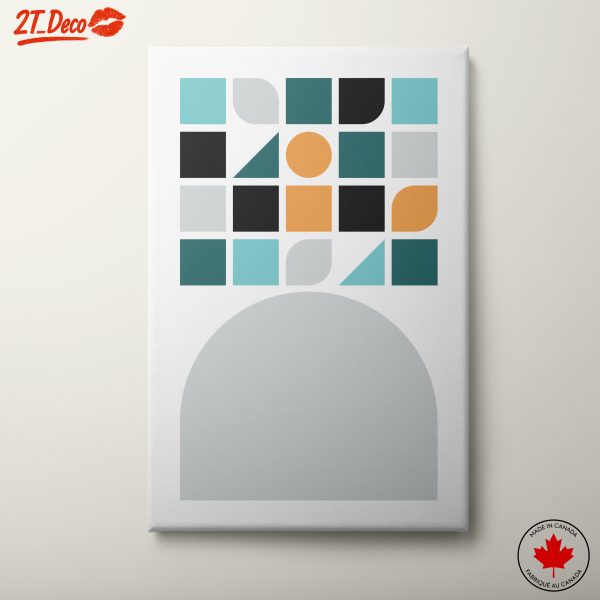 Geometric Abstract Art with Vibrant Colors
