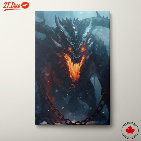 Majestic Fantasy Creature with Fiery Breath