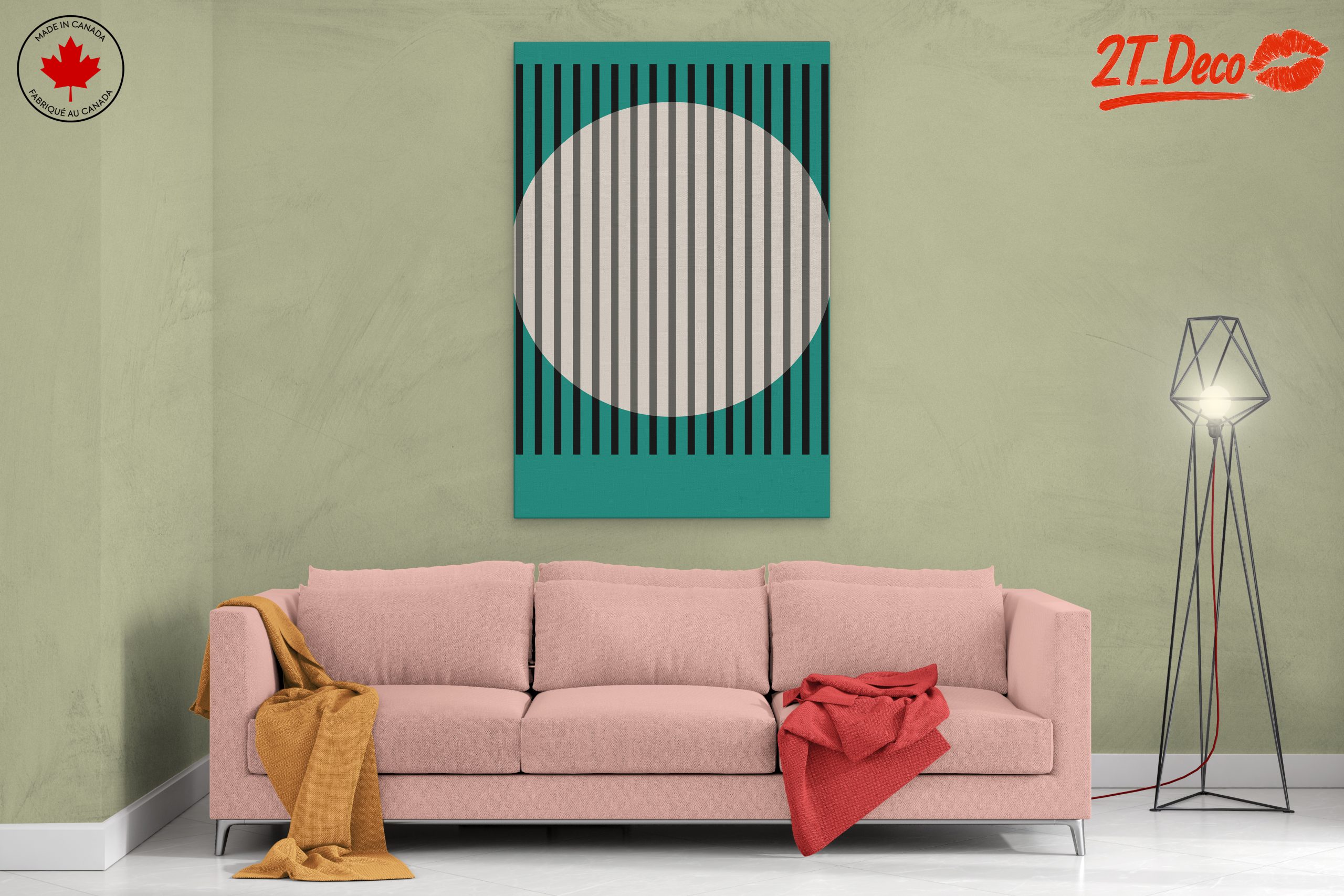 Geometric Abstract Composition with Circular Elements - Image 2