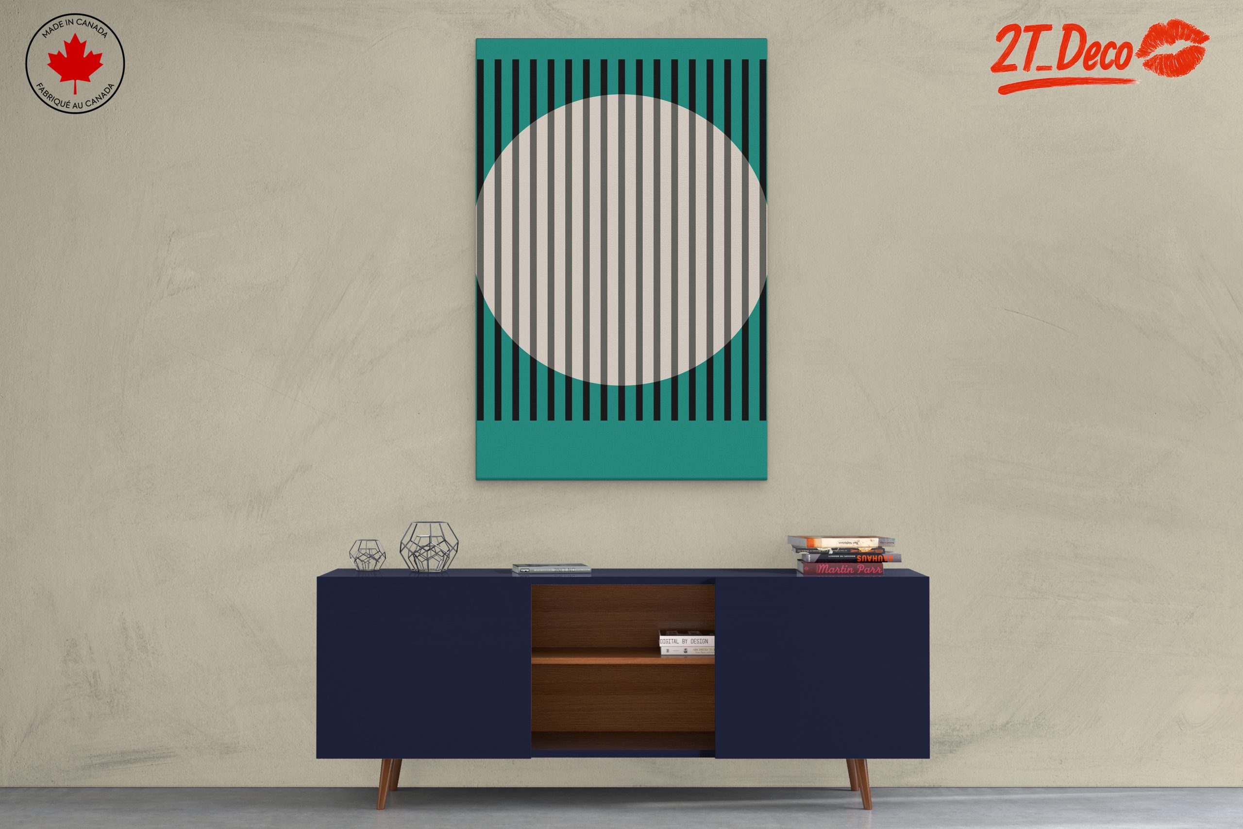 Geometric Abstract Composition with Circular Elements - Image 3