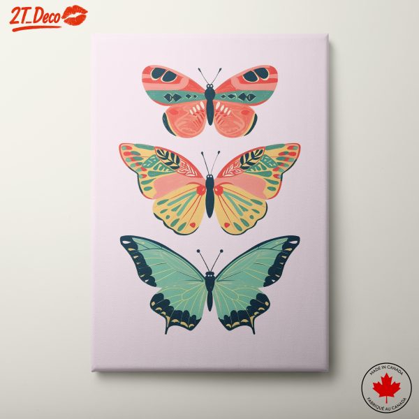Colorful Stylized Butterflies Art