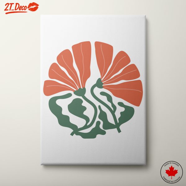 Stylized Floral Illustration with Bold Colors