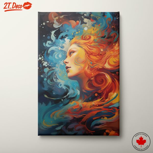 Dynamic Contemporary Portrait Art with Vivid Colors