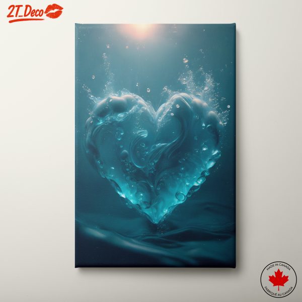 Fluid Heart Shape in Vibrant Water