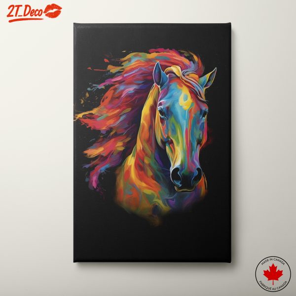 Vibrant Colorful Horse Artwork 3