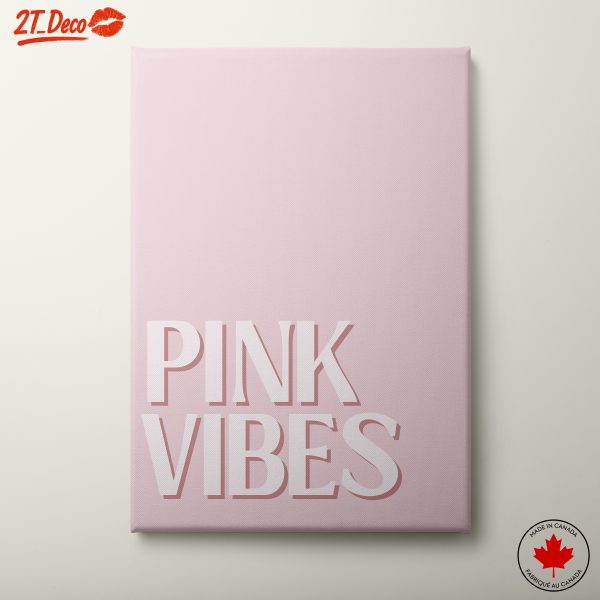 Pink Vibes Inspirational Wall Art