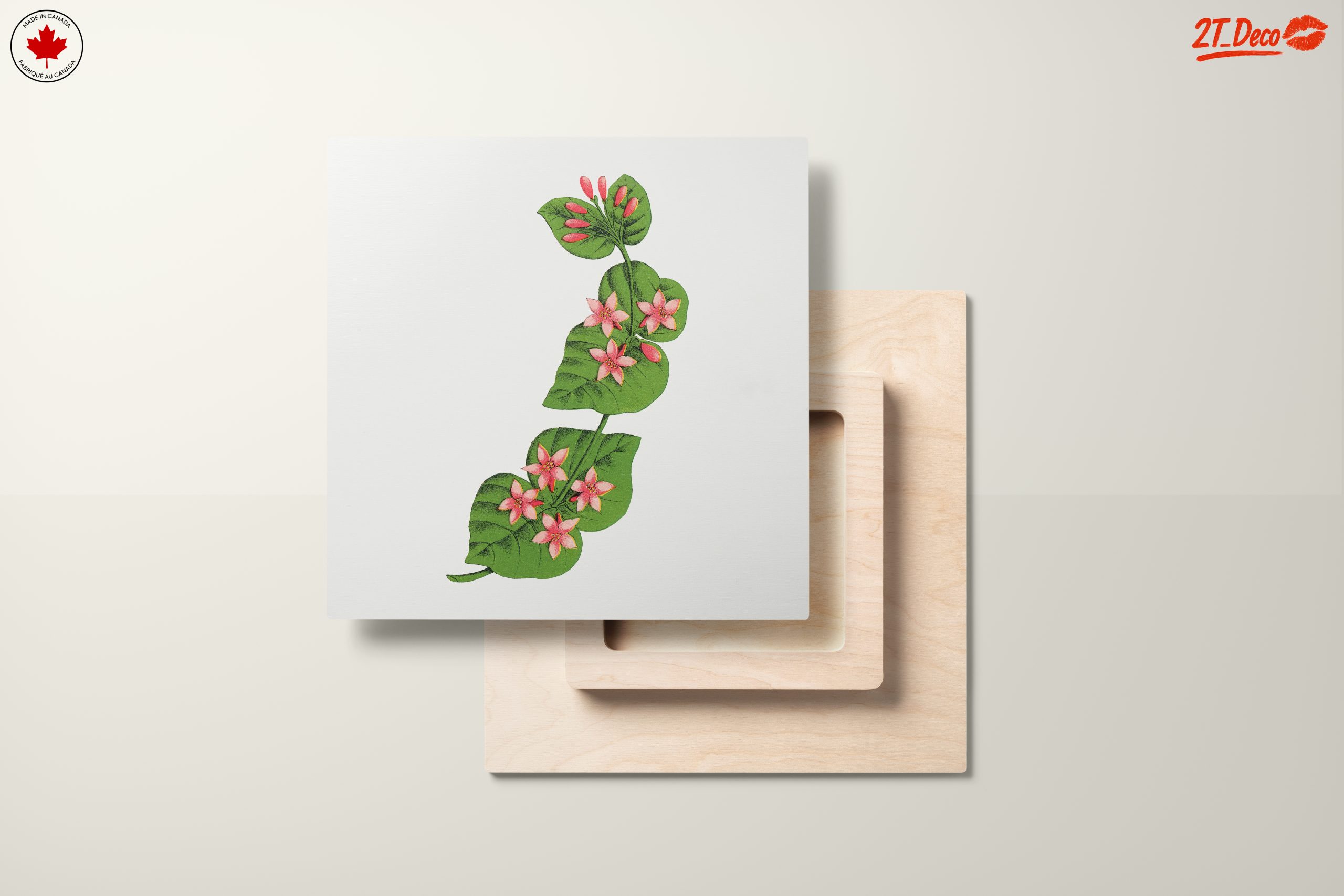 Delicate Botanical Illustration of Flowers and Leaves - Image 11