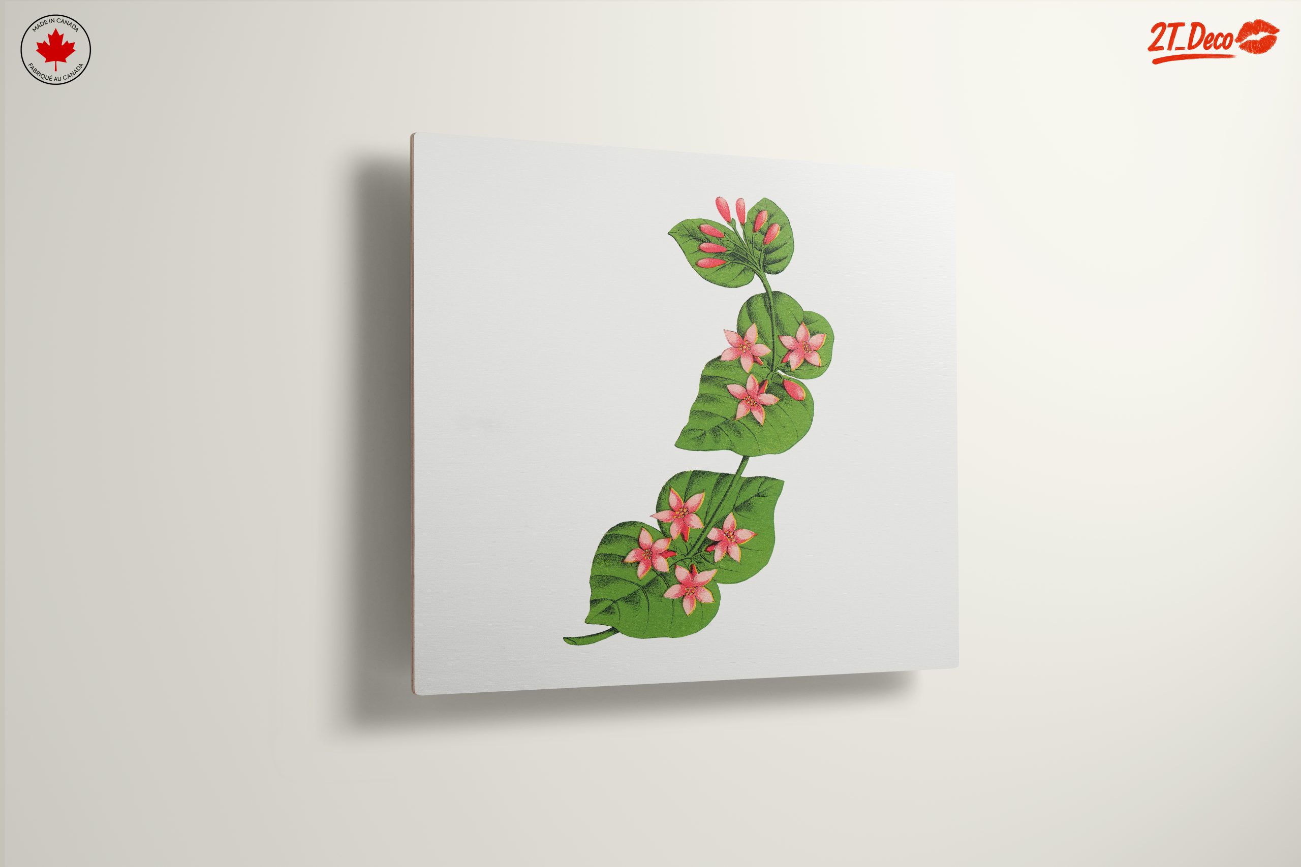Delicate Botanical Illustration of Flowers and Leaves - Image 13