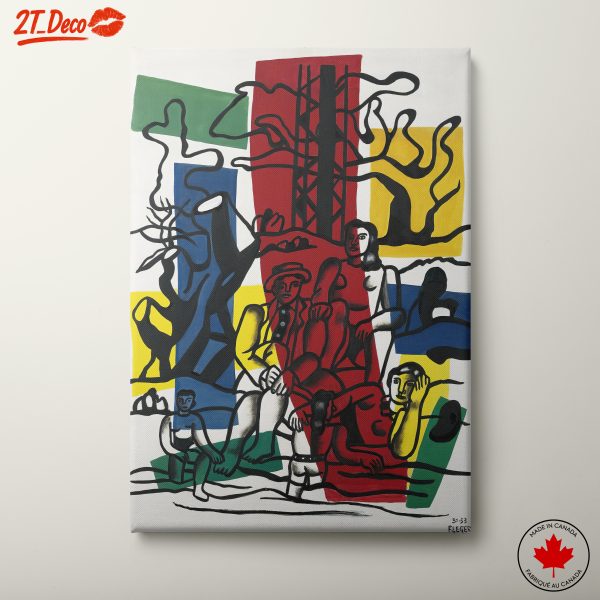 Bold Abstract Figure Art with Vibrant Colors