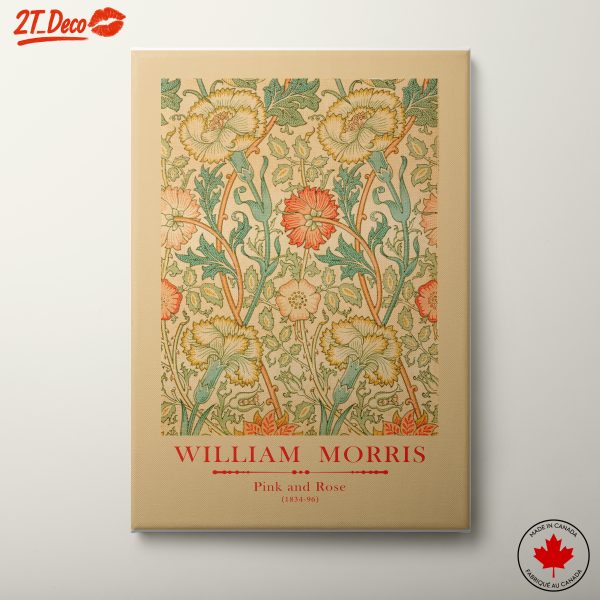 William Morris Pink and Rose Floral Art