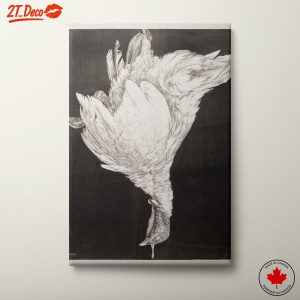 Detailed Chicken Illustration in Black and White