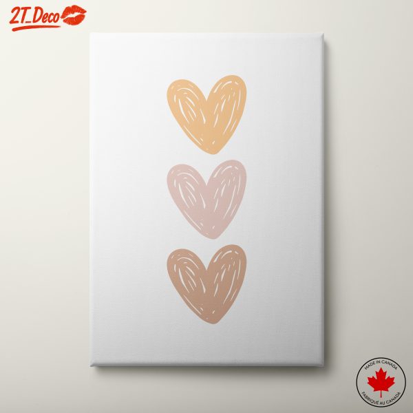 Colorful Hearts Artwork for Home Decor