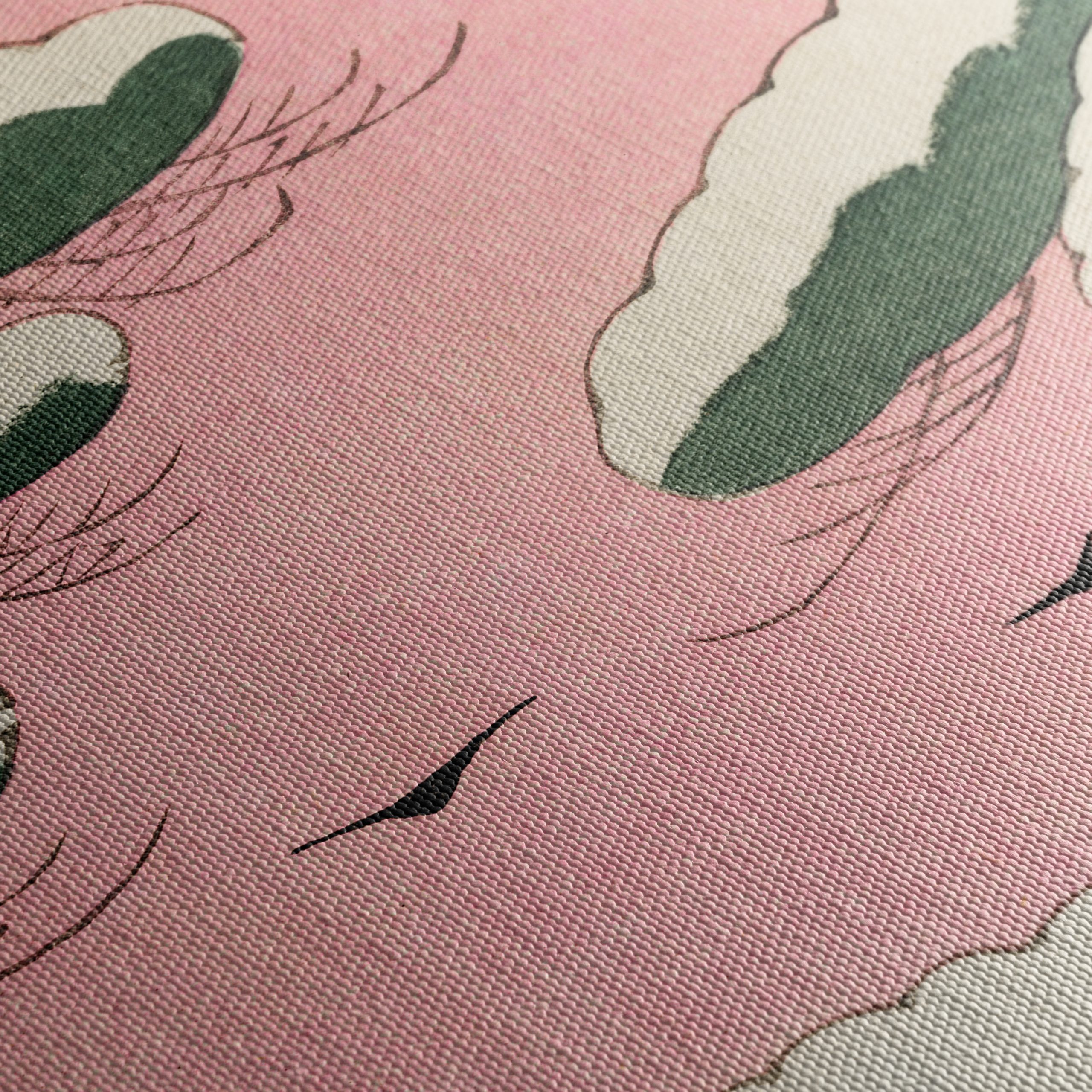 Cloudy Sky with Birds on Pink Background - Image 5