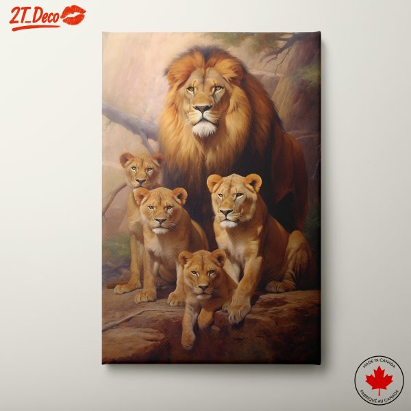 Pride of Lions in Majestic Wildlife Art