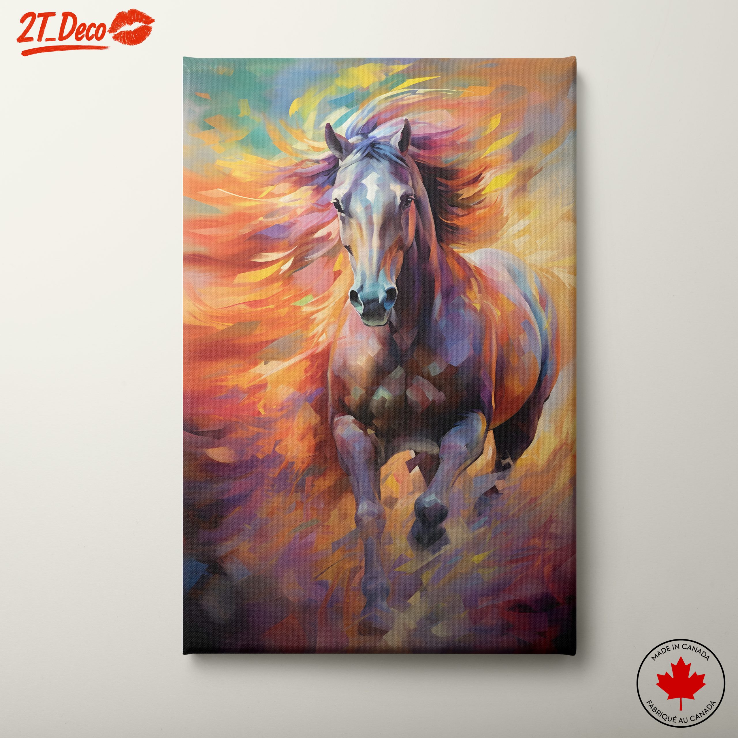 Dynamic Horse in Vibrant Colors