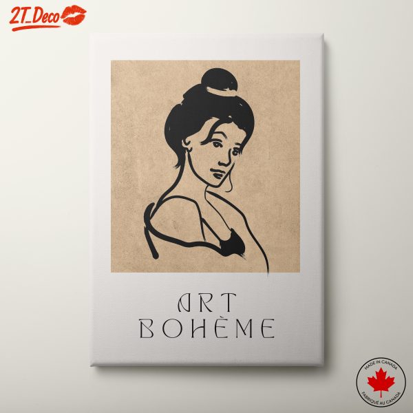 Stylized Bohemian Woman Art