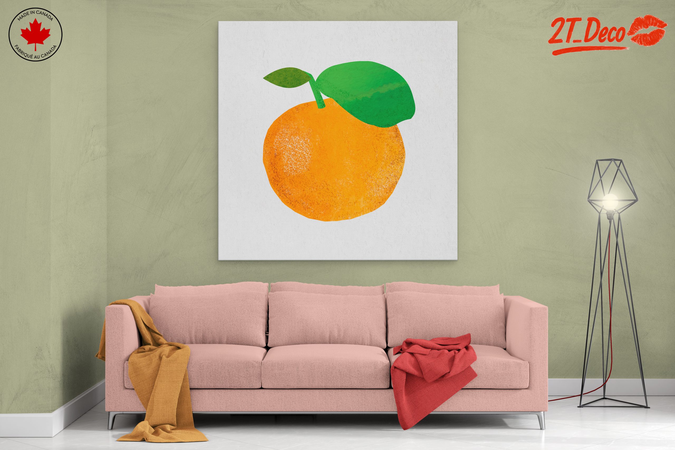 Stylized Abstract Orange Artwork - Image 2