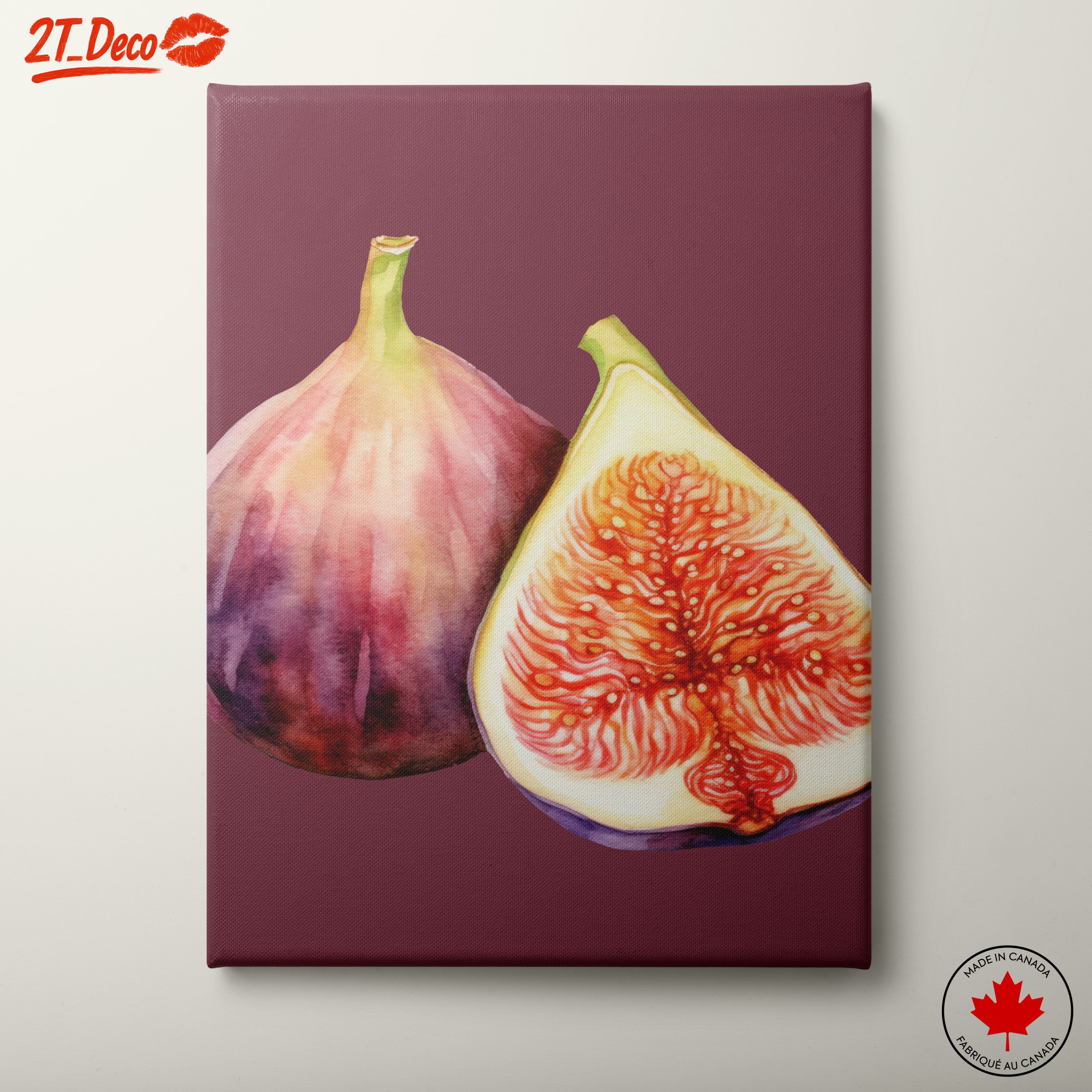 Watercolor Abstract Fig Art