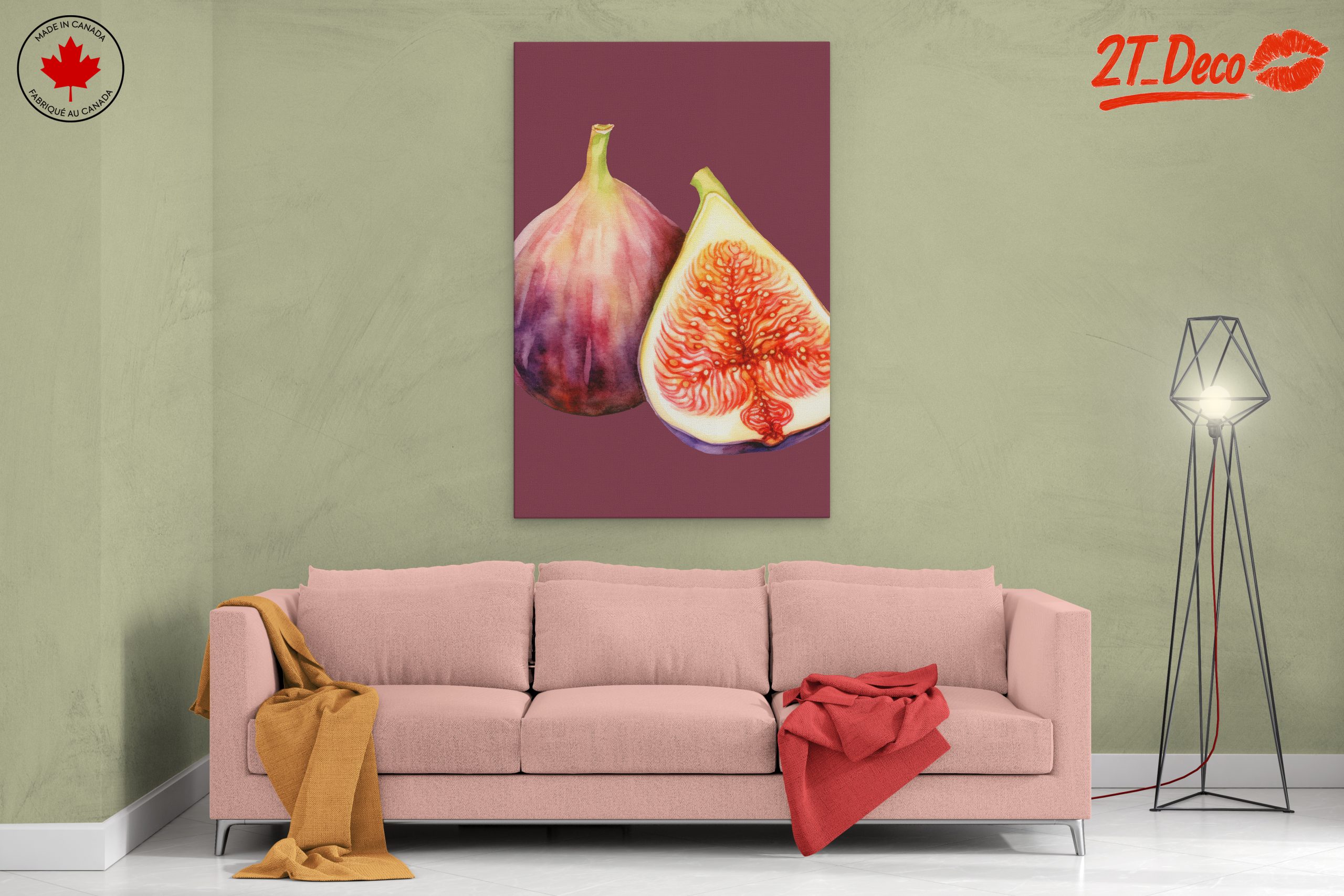 Watercolor Abstract Fig Art - Image 2