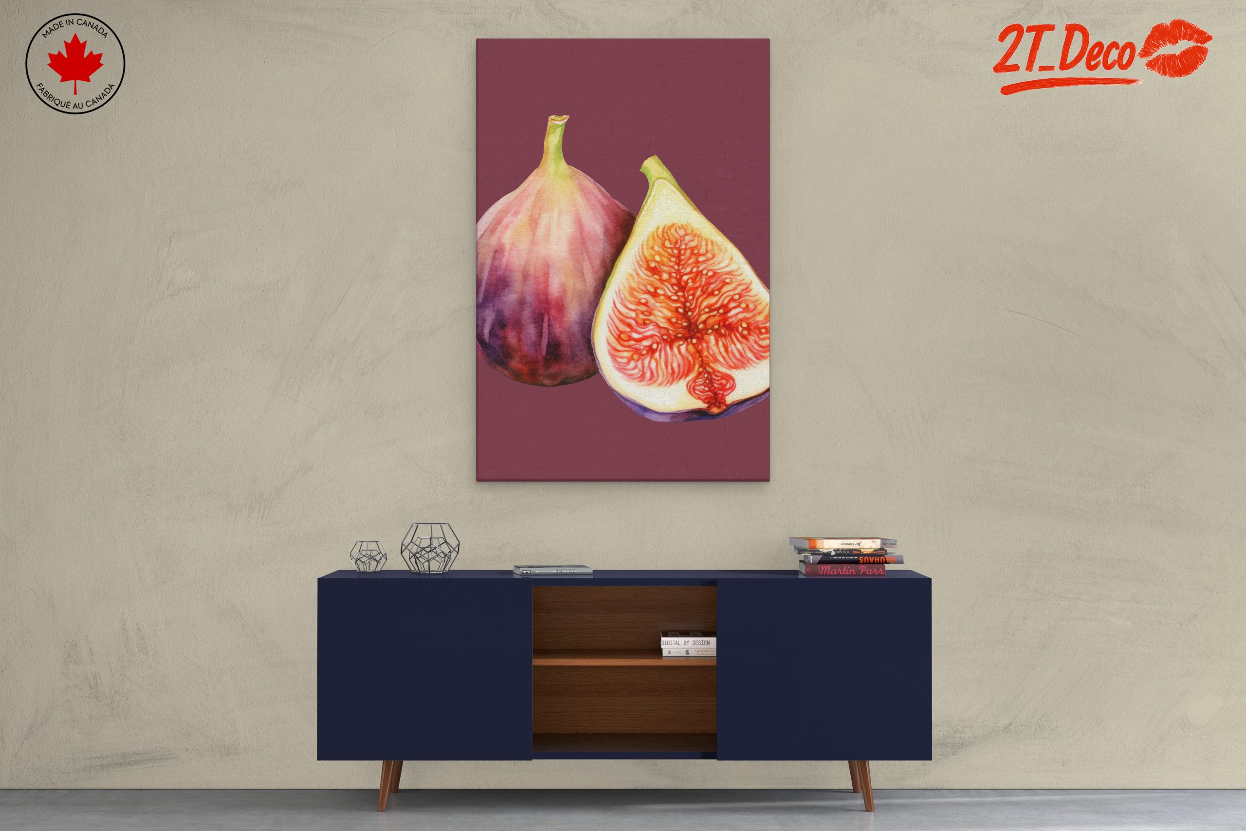 Watercolor Abstract Fig Art - Image 3