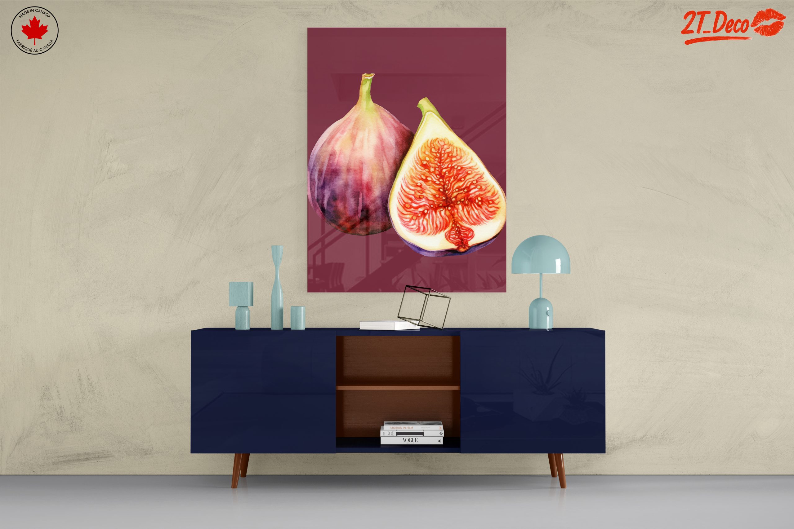 Watercolor Abstract Fig Art - Image 8