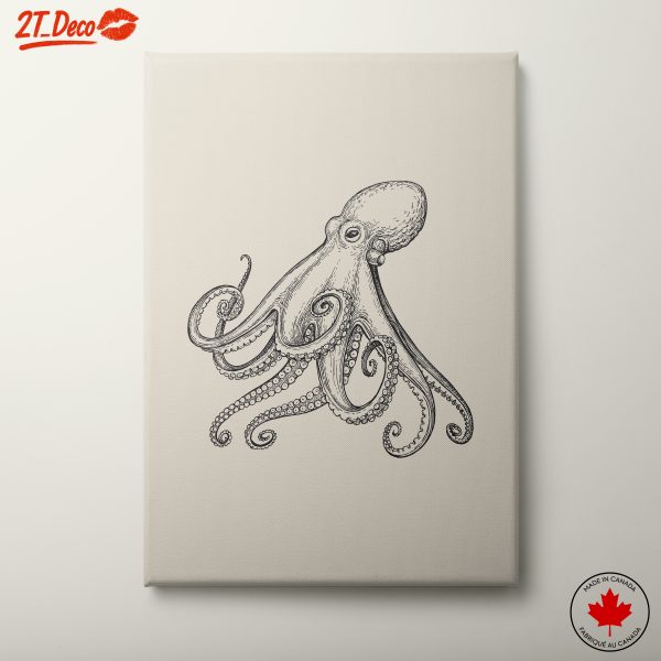 Intricate Octopus Anatomical Illustration