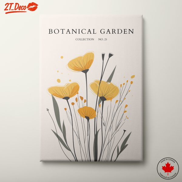 Botanical Garden Art with Yellow Flowers