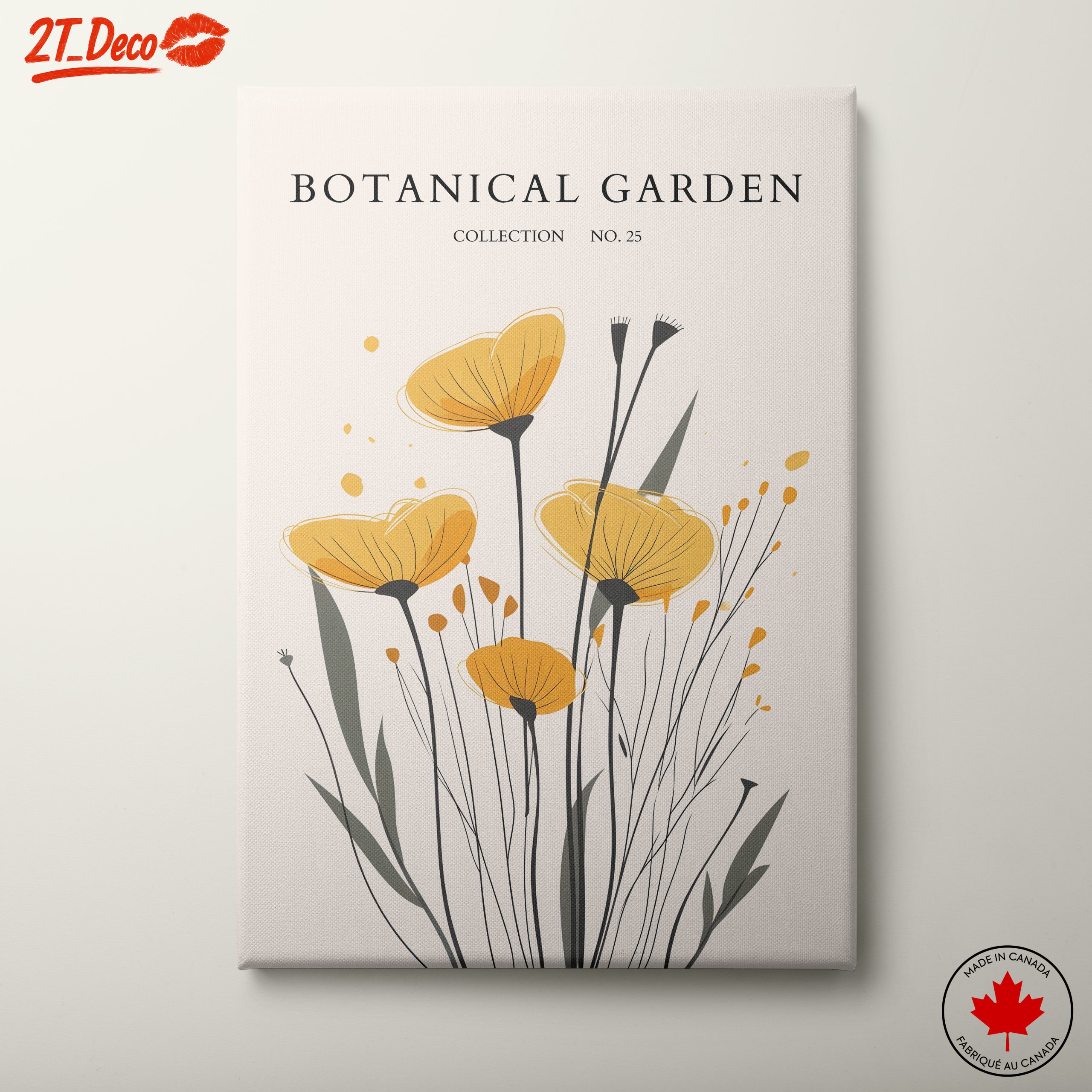 Botanical Garden Art with Yellow Flowers