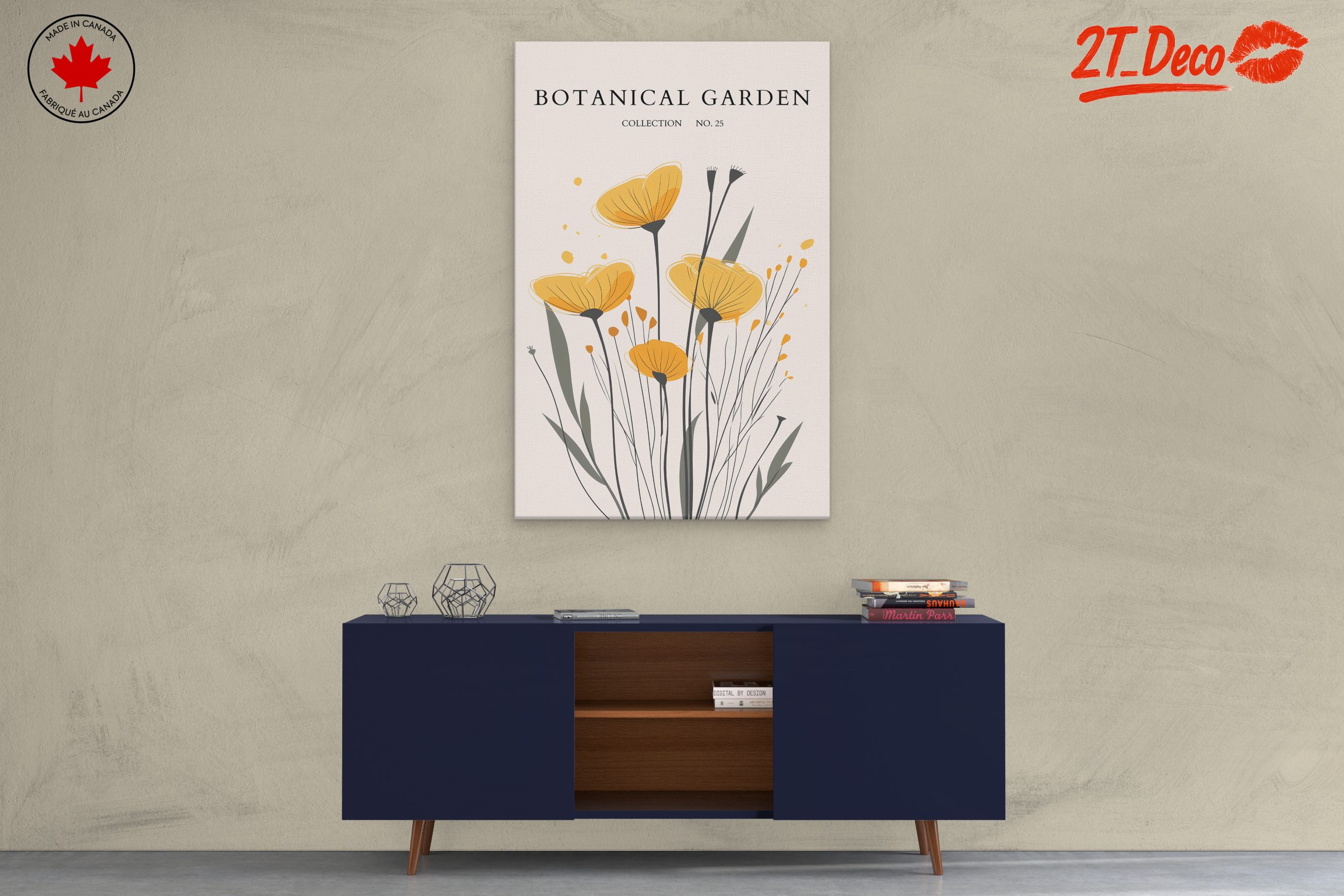 Botanical Garden Art with Yellow Flowers - Image 3