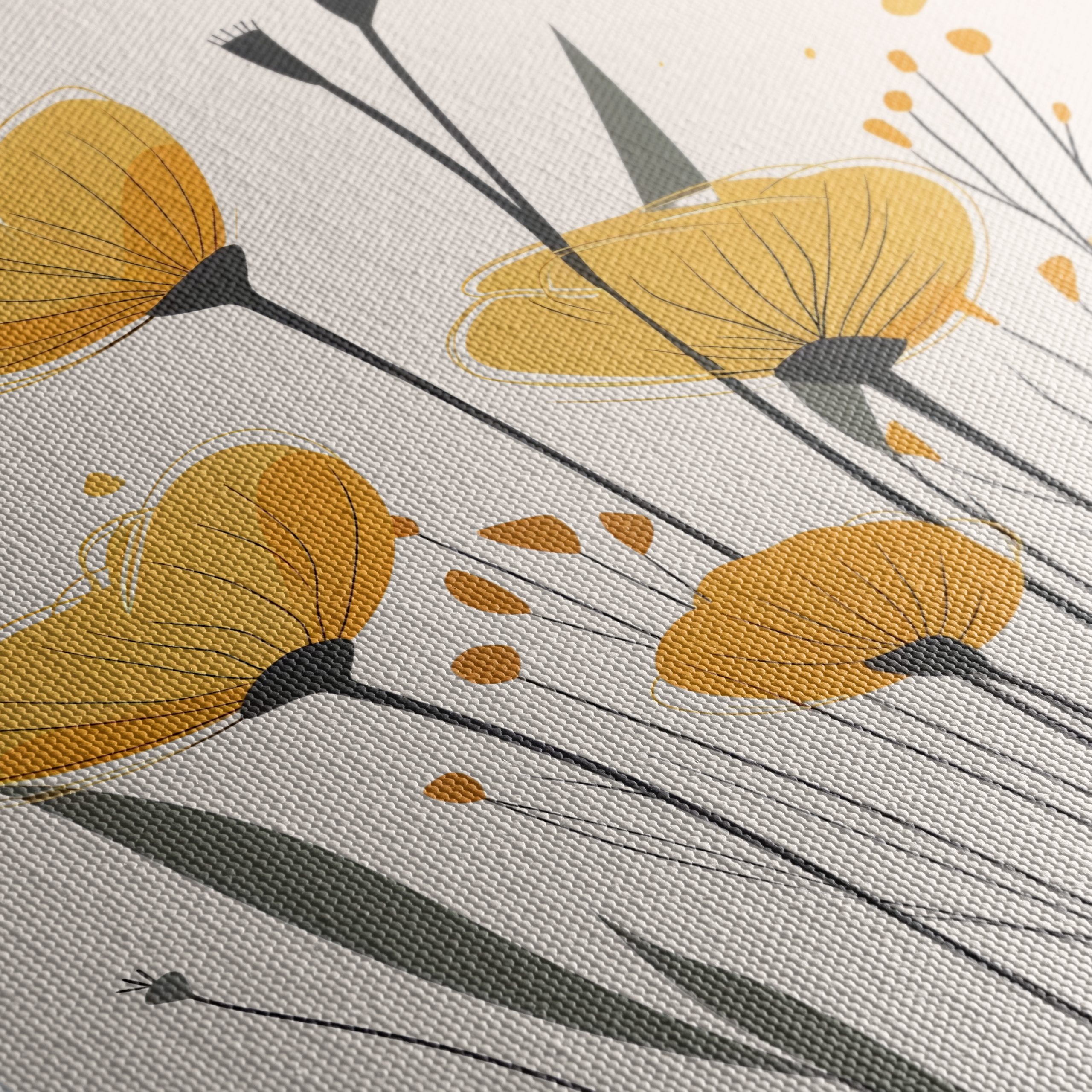 Botanical Garden Art with Yellow Flowers - Image 5