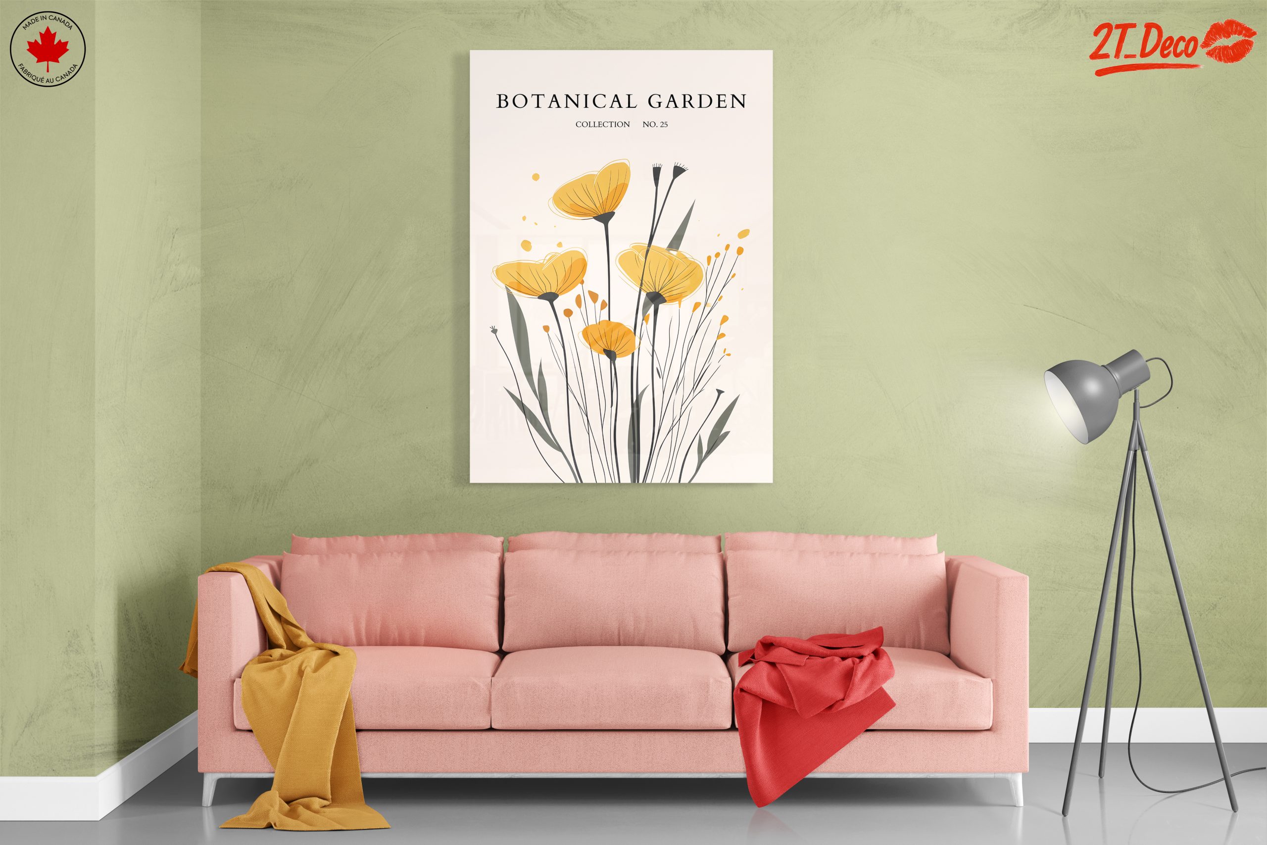 Botanical Garden Art with Yellow Flowers - Image 7
