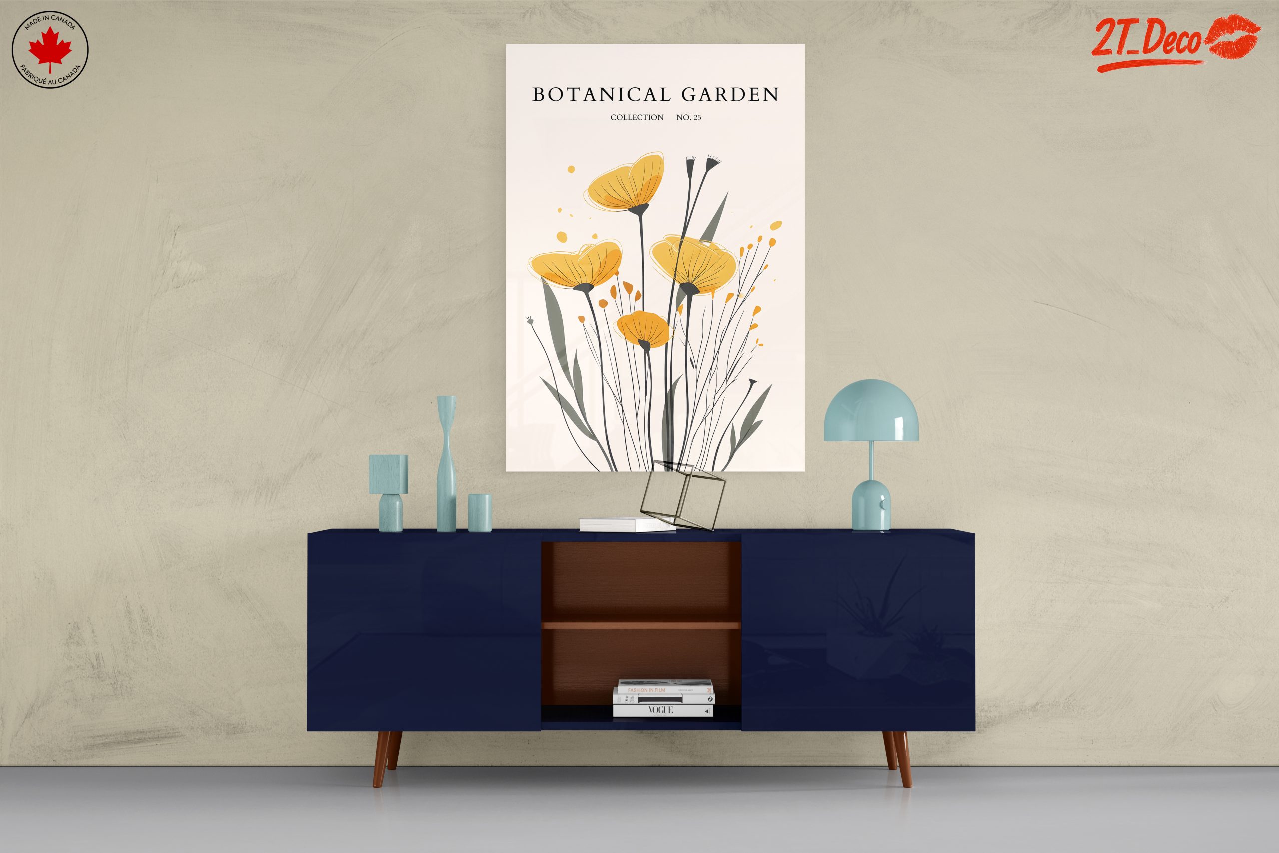 Botanical Garden Art with Yellow Flowers - Image 8
