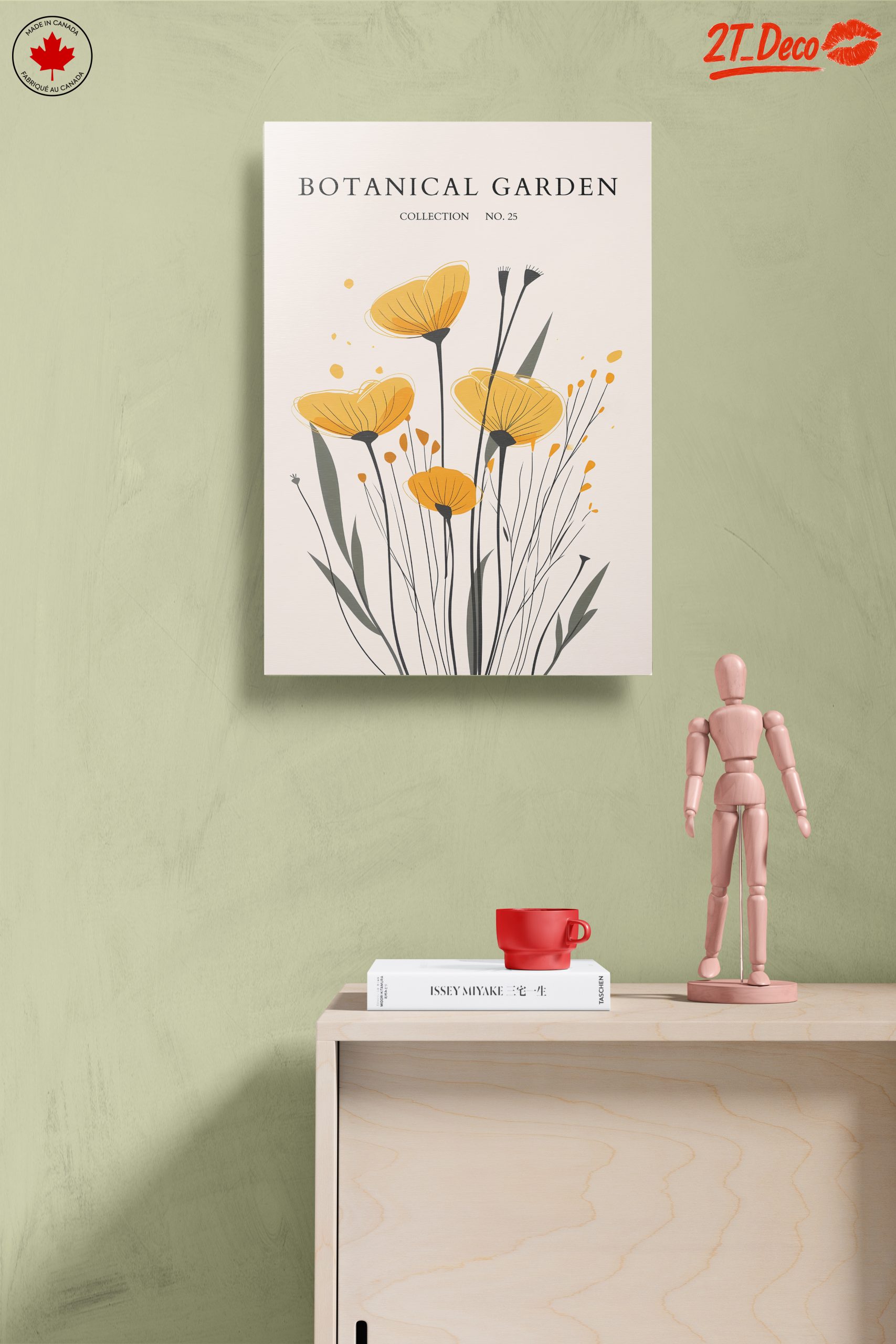 Botanical Garden Art with Yellow Flowers - Image 14