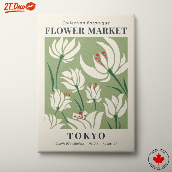Flower Market Poster Featuring Botanical Designs
