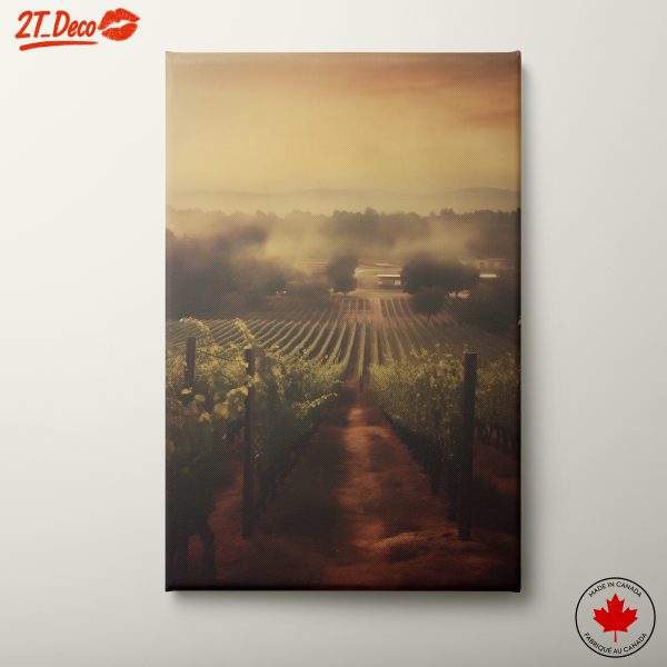 Breathtaking Vineyard Landscape at Dusk