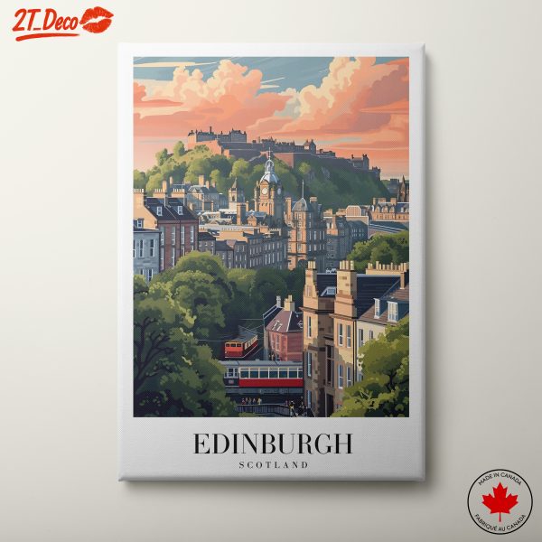 Stylized View of Edinburgh Cityscape