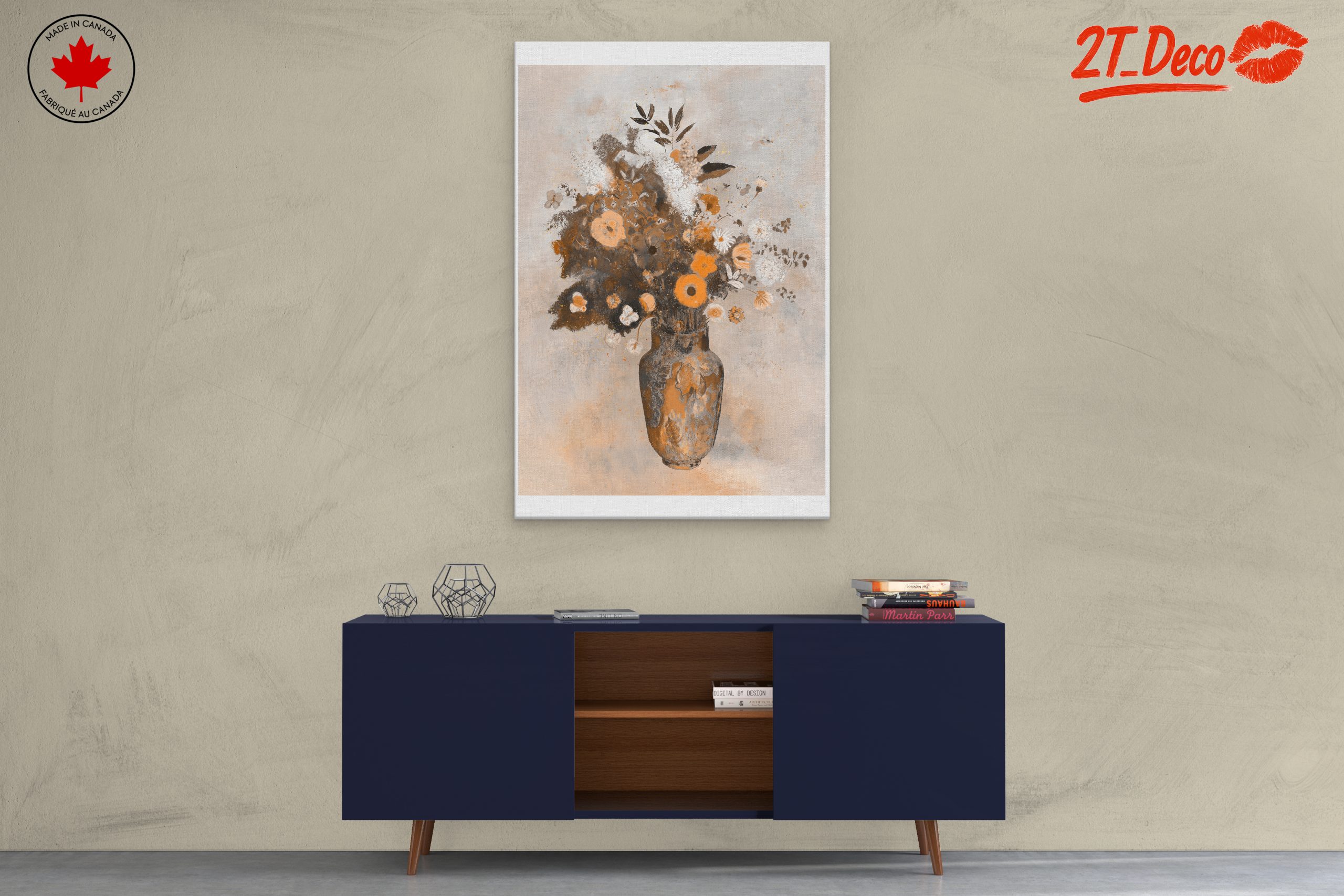 Vibrant Floral Arrangement in Earthy Tones - Image 3