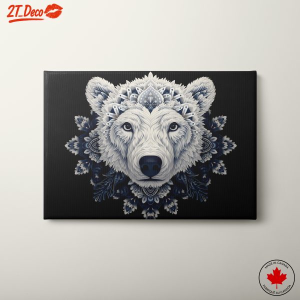 Stylized Bear Art with Ornamental Designs