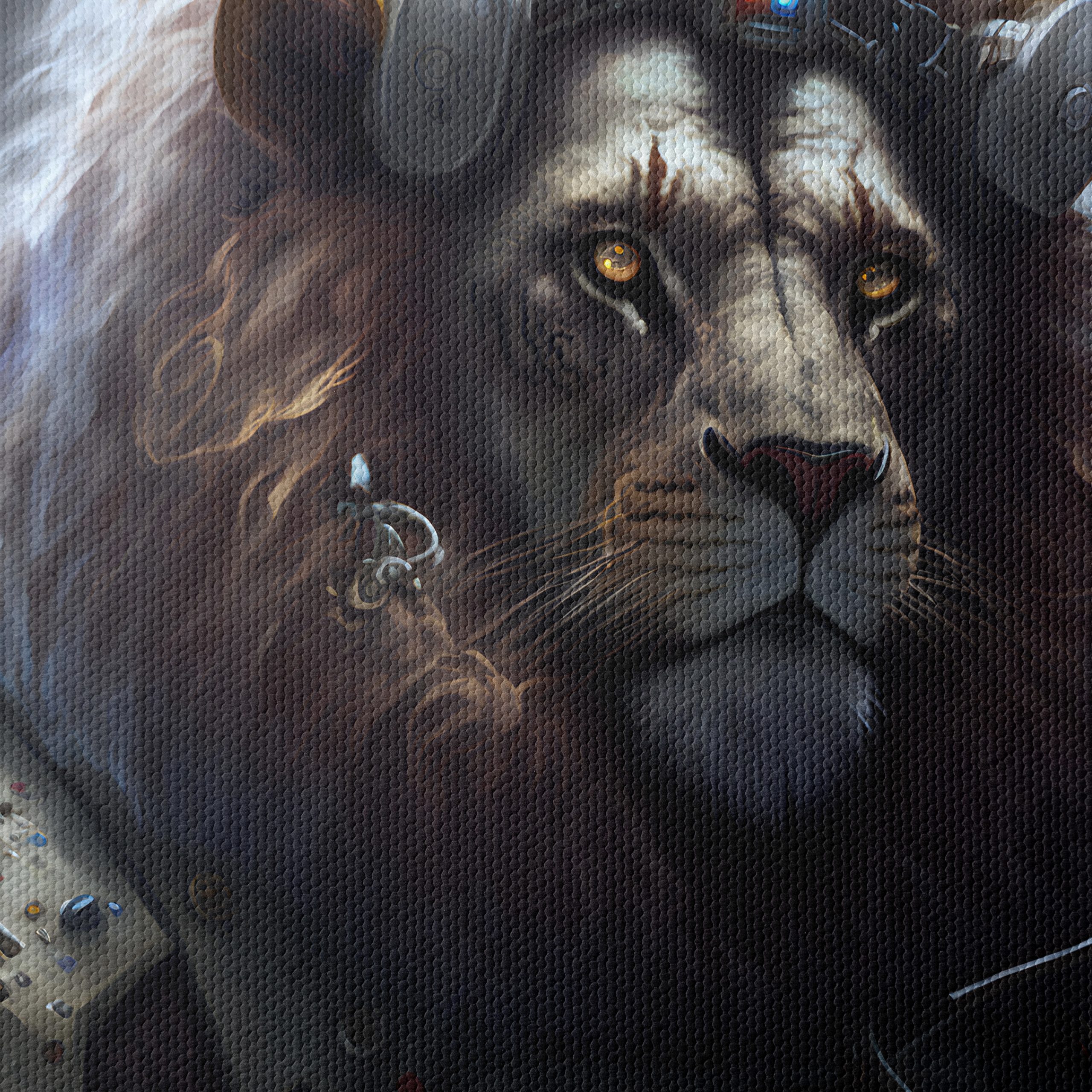 Stylized Cybernetic Lion Art - Image 4
