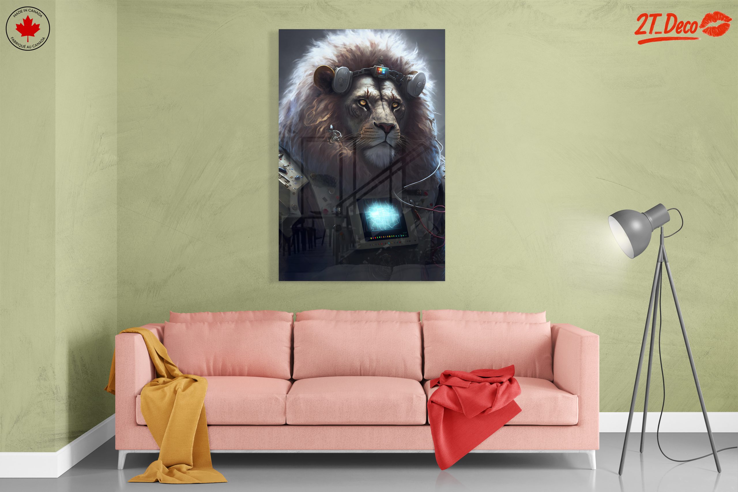 Stylized Cybernetic Lion Art - Image 7