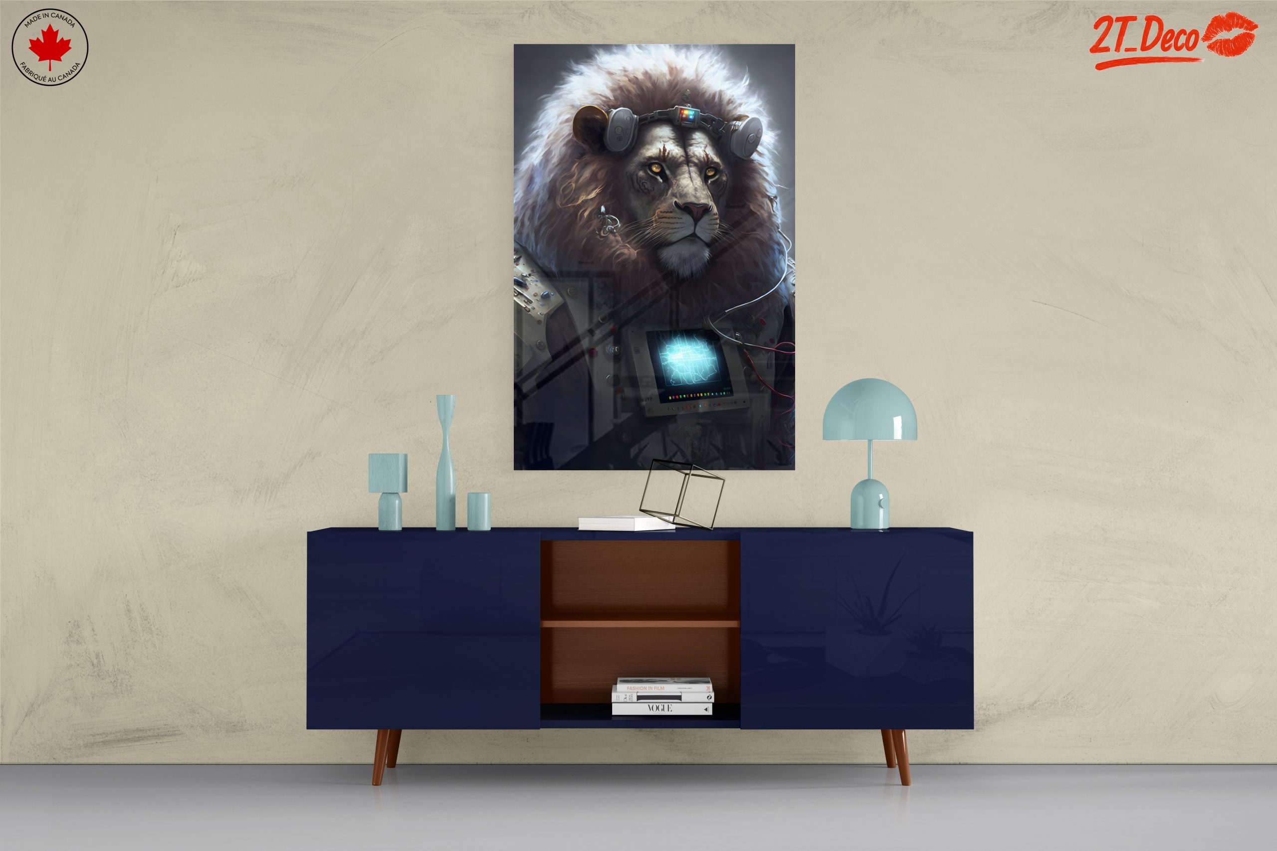 Stylized Cybernetic Lion Art - Image 8