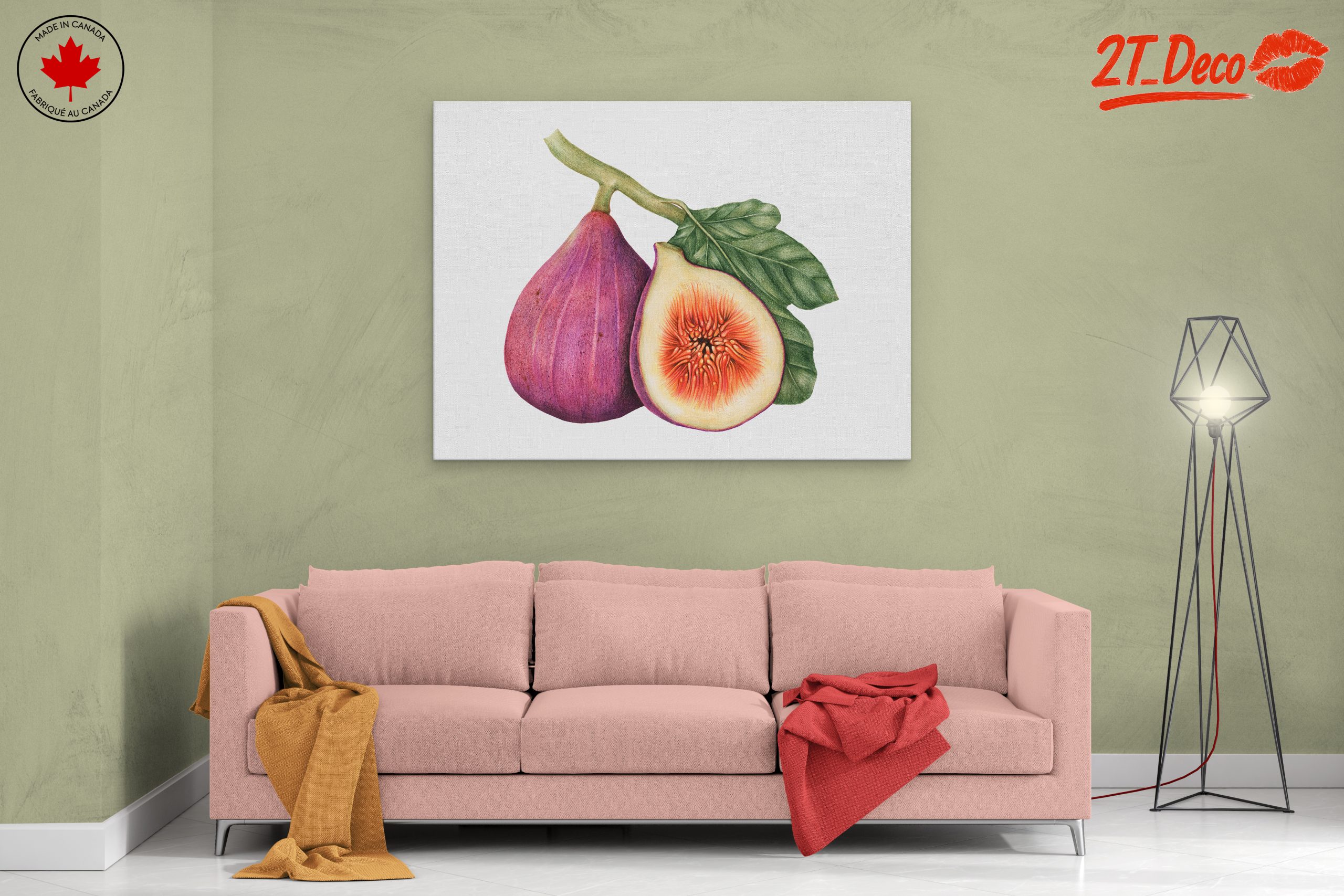 Vibrant Abstract Food Art of Figs - Image 2